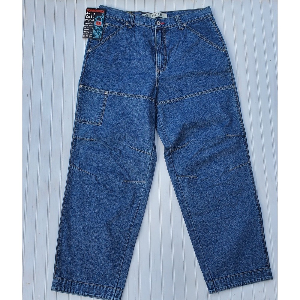 Vintage NWT Arizona Jeans Mens 38x32 Loose Fit Grunge Baggy Denim Y2K‎ 90s